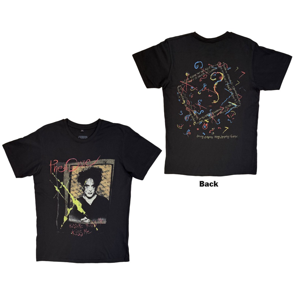 The Cure - Kiss Me Vintage Tshirt Homme - Noir